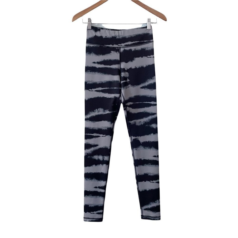 EXP Core Performance Gray High Rise Tiger Stripe Leggings Women's Size XS